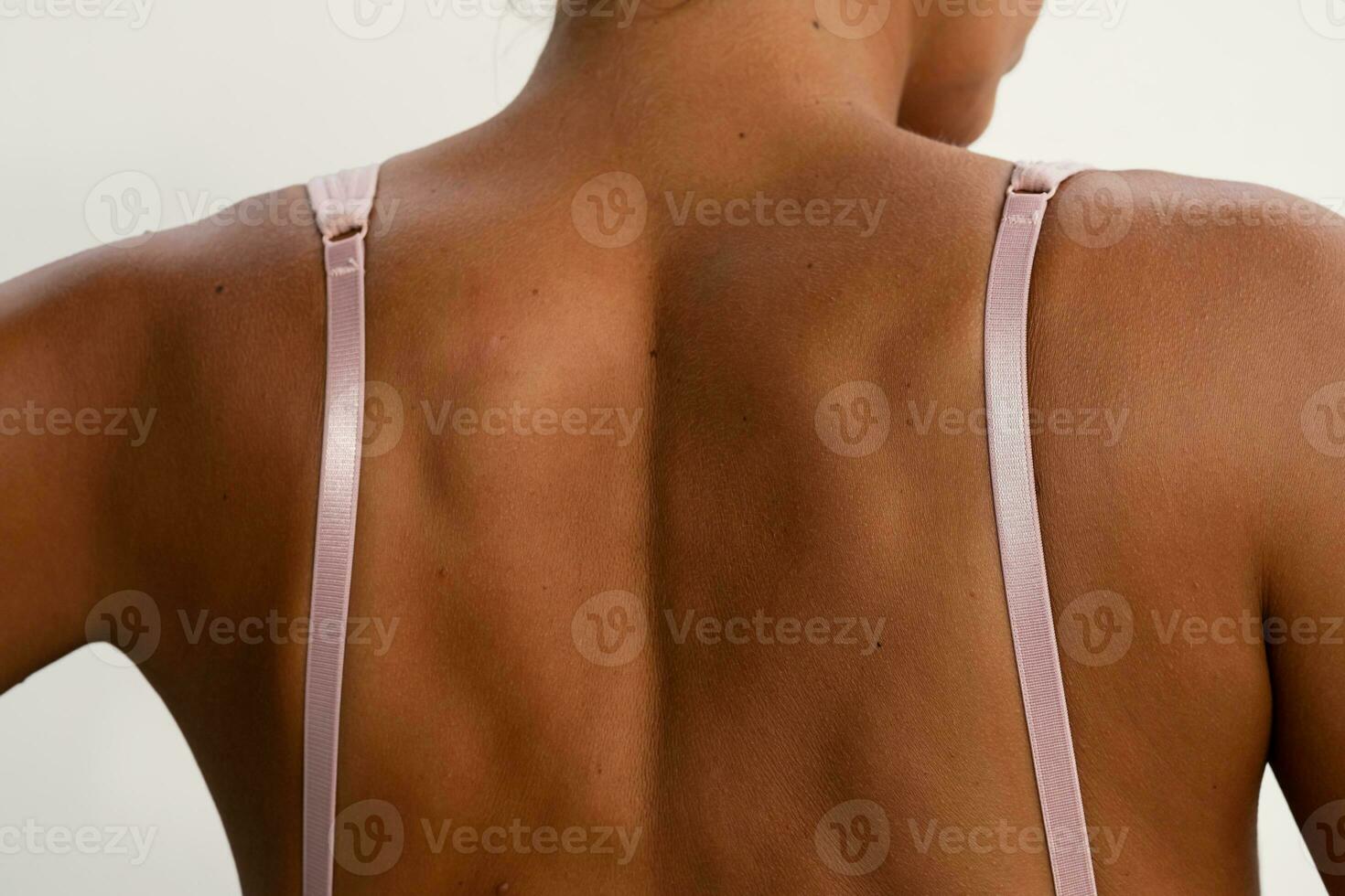 Unrecognizable woman. Females body part in lingerie. photo