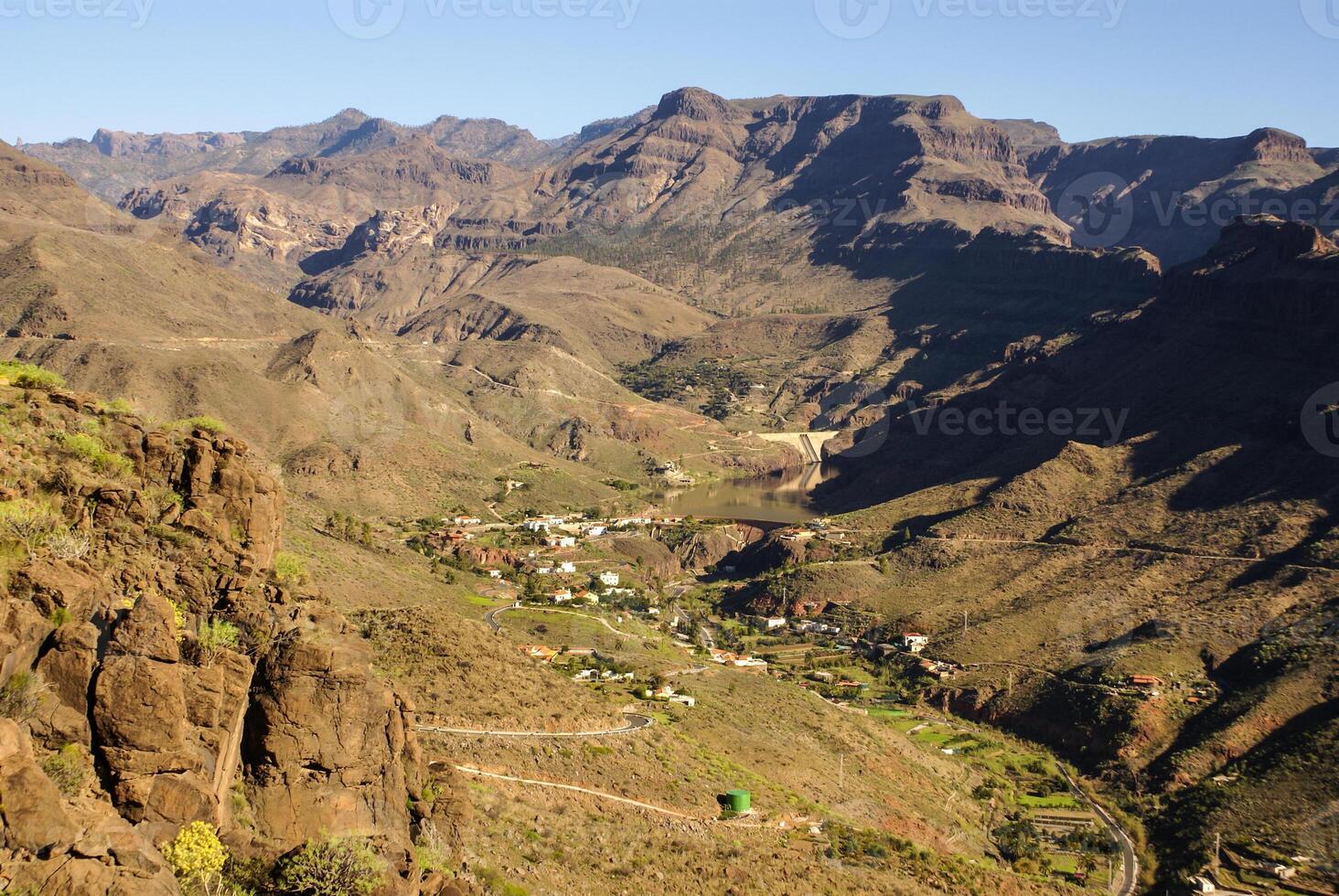 Beautiful mountain scape panorama in Gran Canaria, Spain photo