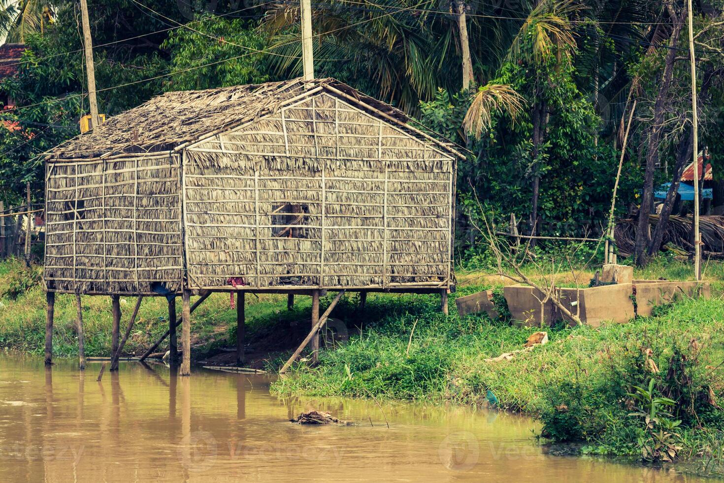 Typical House on the Tonle sap lake,Cambodia. photo