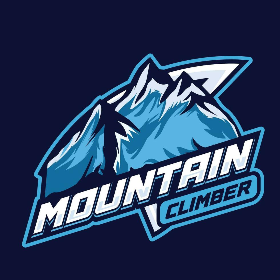 montaña aventuras logo modelo vector