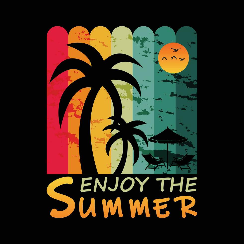 Summer tshirt design vector