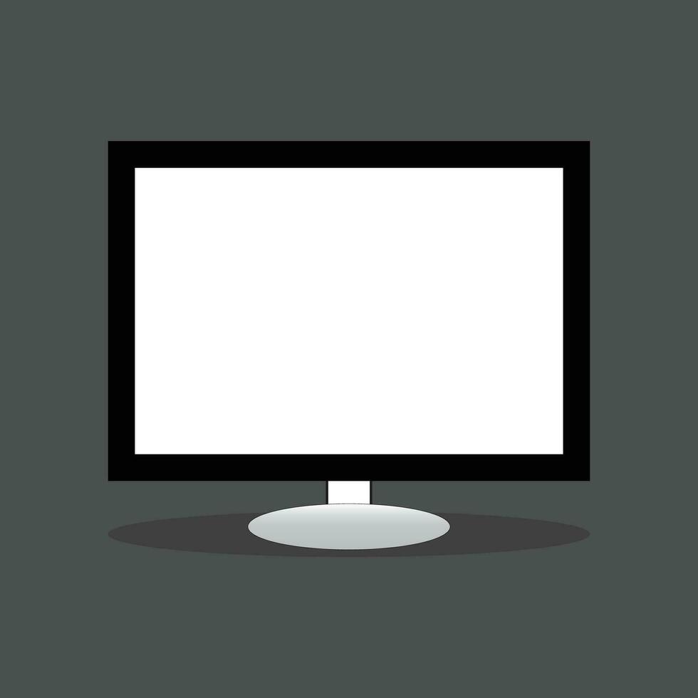 Vector white screen monitor design
