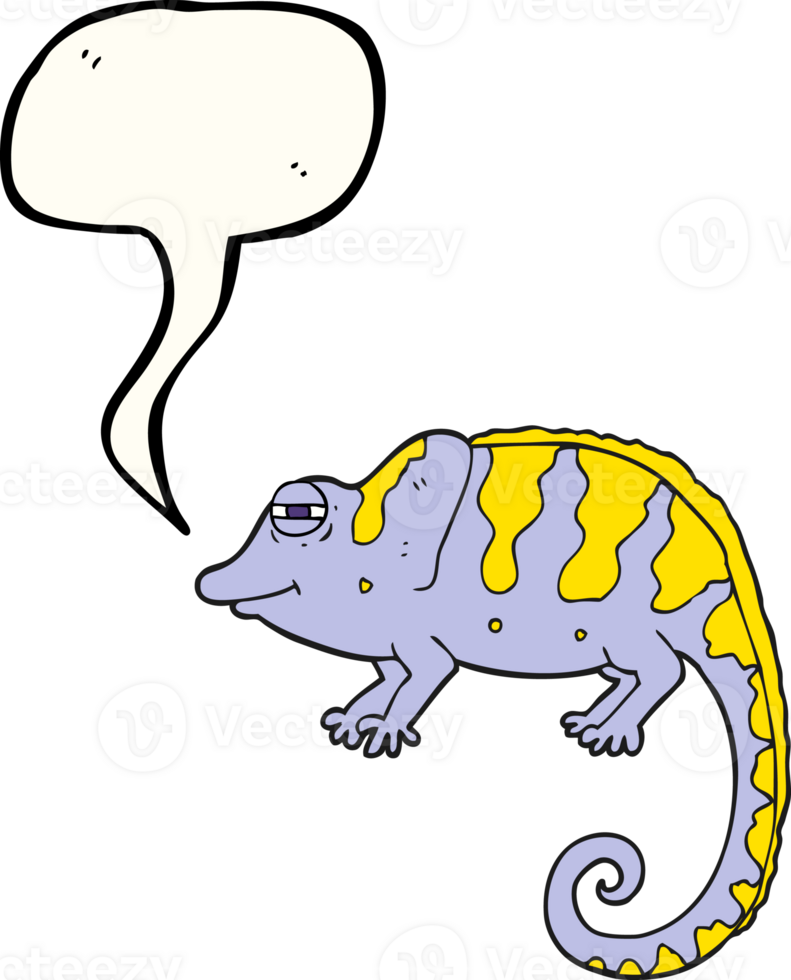 speech bubble cartoon chameleon png