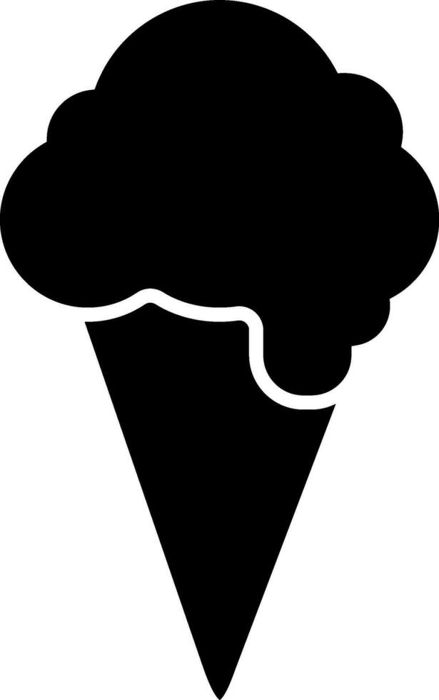 Ice cream vector icon. Waffle cone illustration sign. Ice lolly symbol. Frozen juice logo.