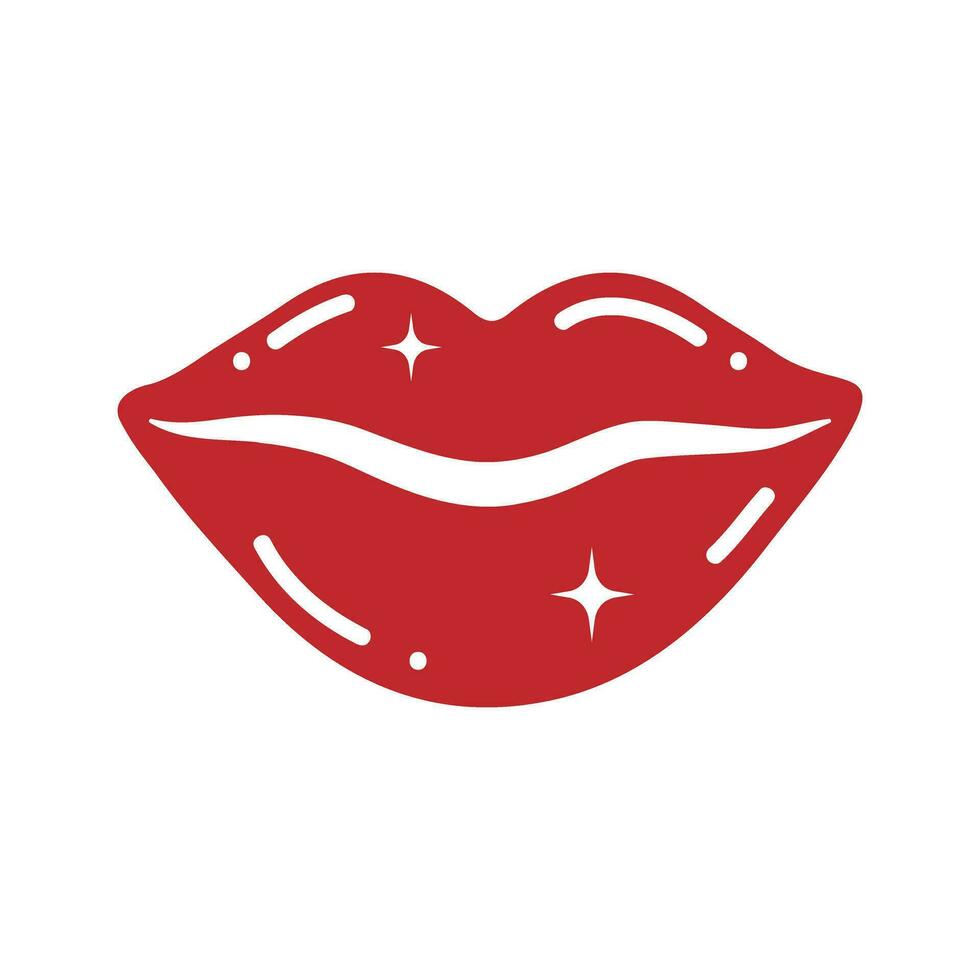 Lips vector icon set. kiss illustration sign collection.  woman symbol.