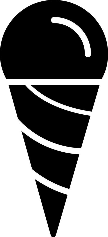 Ice cream vector icon. Waffle cone illustration sign. Ice lolly symbol. Frozen juice logo.