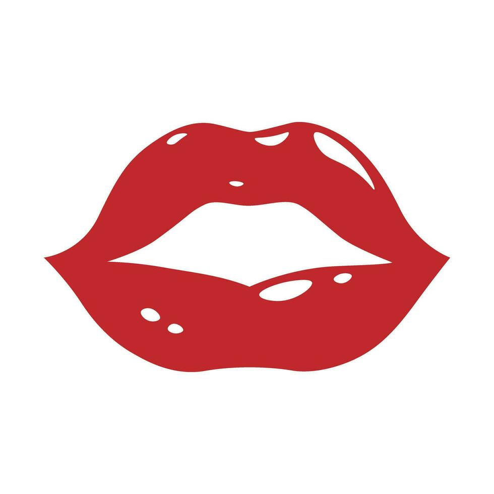 Lips vector icon set. kiss illustration sign collection.  woman symbol.