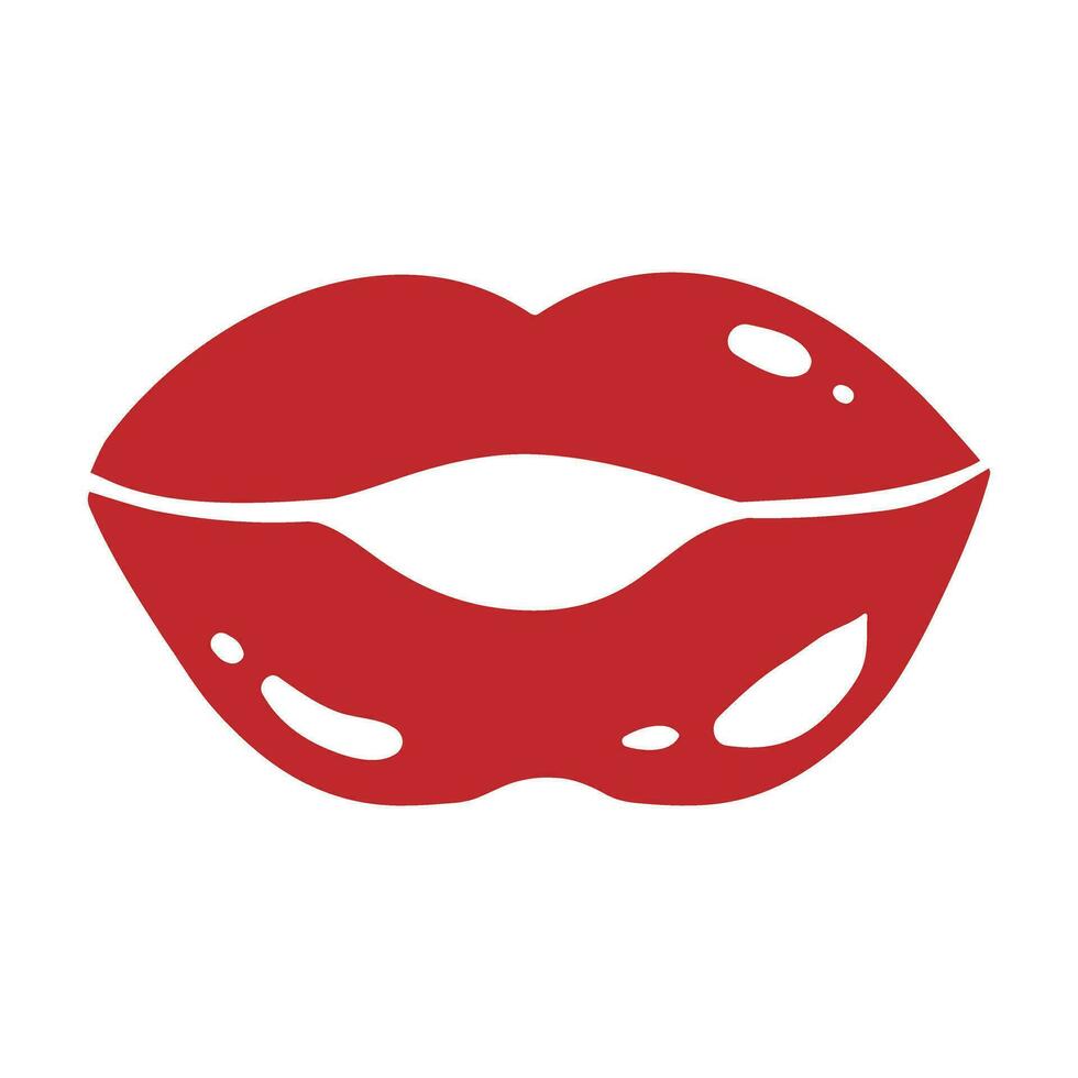 Lips vector icon set. kiss illustration sign collection.  woman symbol.