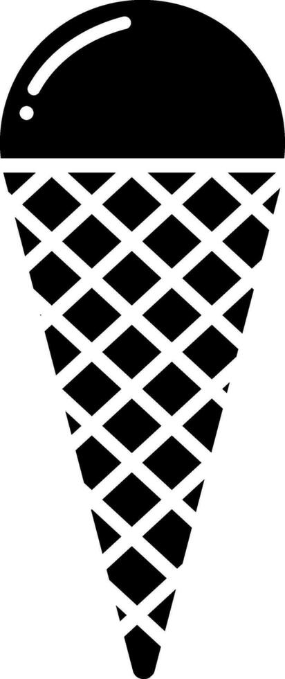 Ice cream vector icon. Waffle cone illustration sign. Ice lolly symbol. Frozen juice logo.