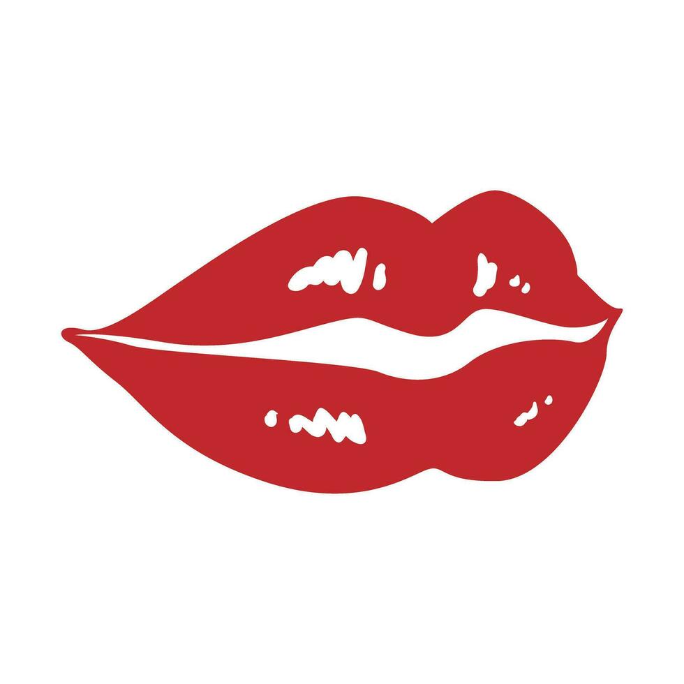 labios vector icono colocar. Beso ilustración firmar recopilación. mujer símbolo.