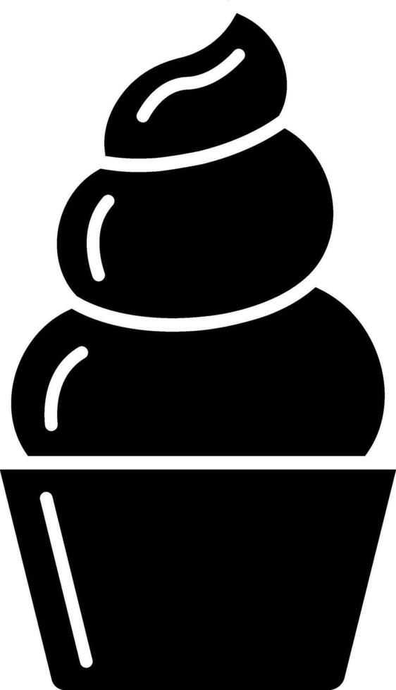 Ice cream vector icon. Waffle cone illustration sign. Ice lolly symbol. Frozen juice logo.