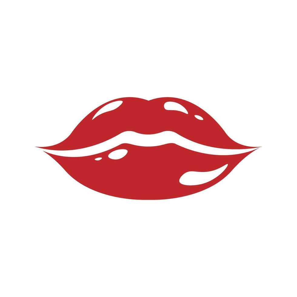 Lips vector icon set. kiss illustration sign collection.  woman symbol.