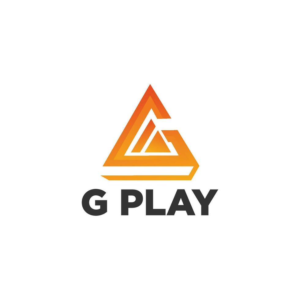 Minimalist letter g play icon logo design template vector