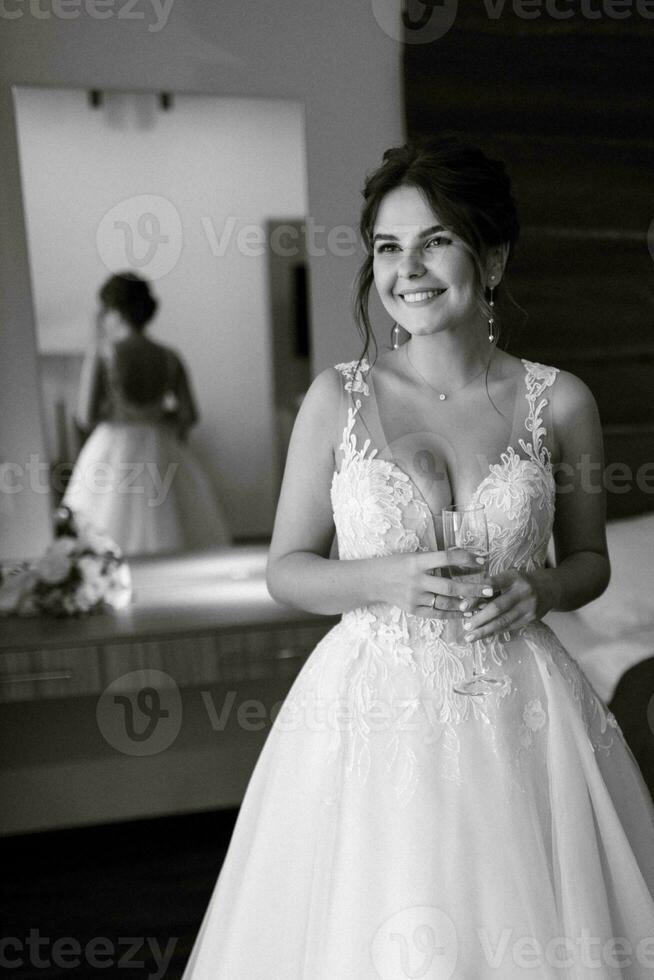 bride in a white dress at the training camp photo