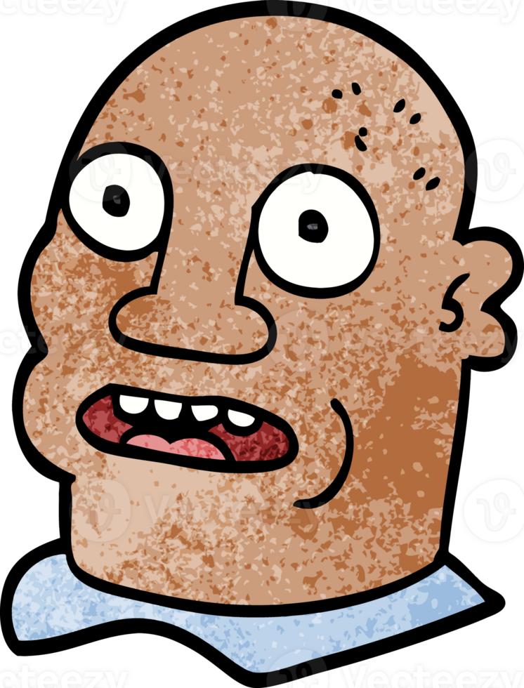 cartoon doodle of a head of a man png