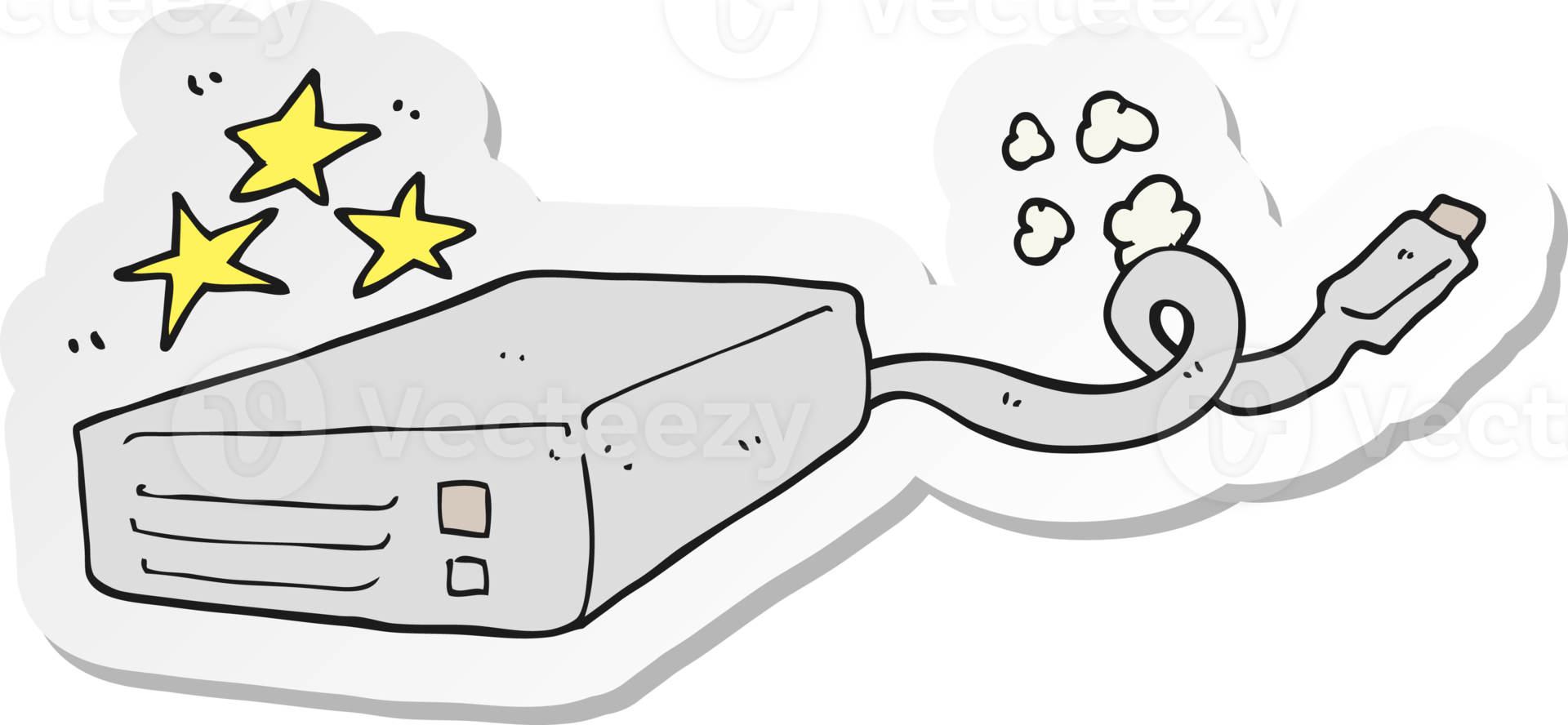 sticker of a cartoon computer hard drive png