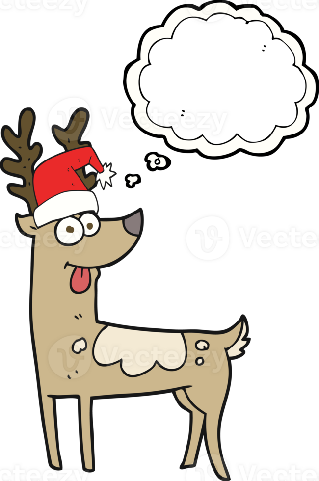 thought bubble cartoon crazy reindeer png