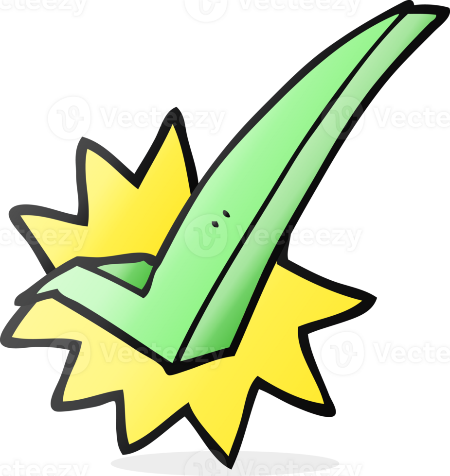 cartoon tick symbol png