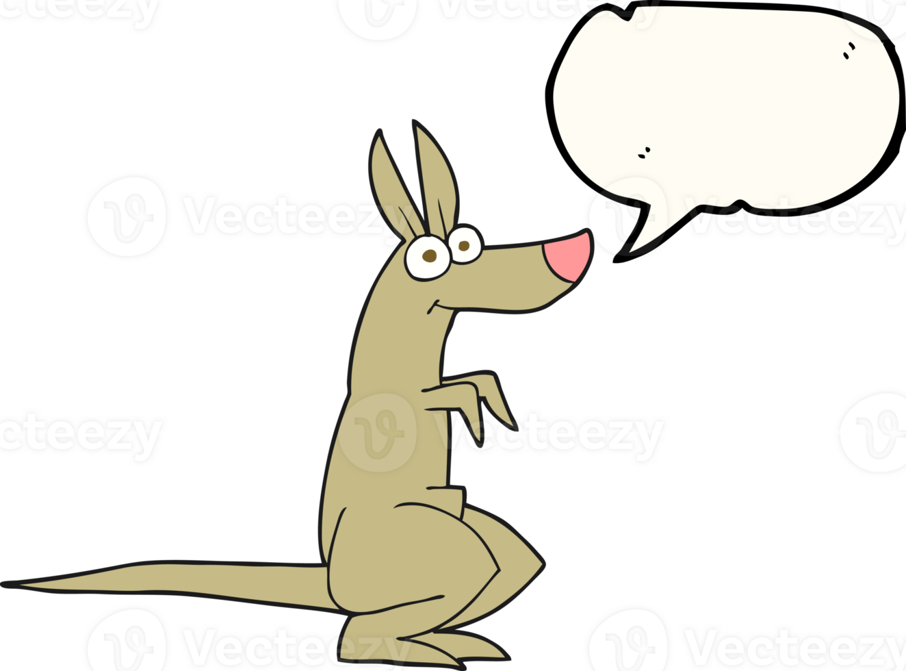speech bubble cartoon kangaroo png