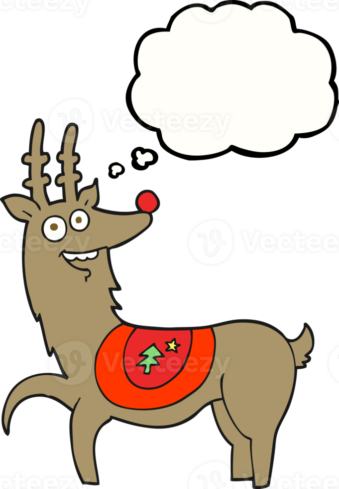 thought bubble cartoon christmas reindeer png