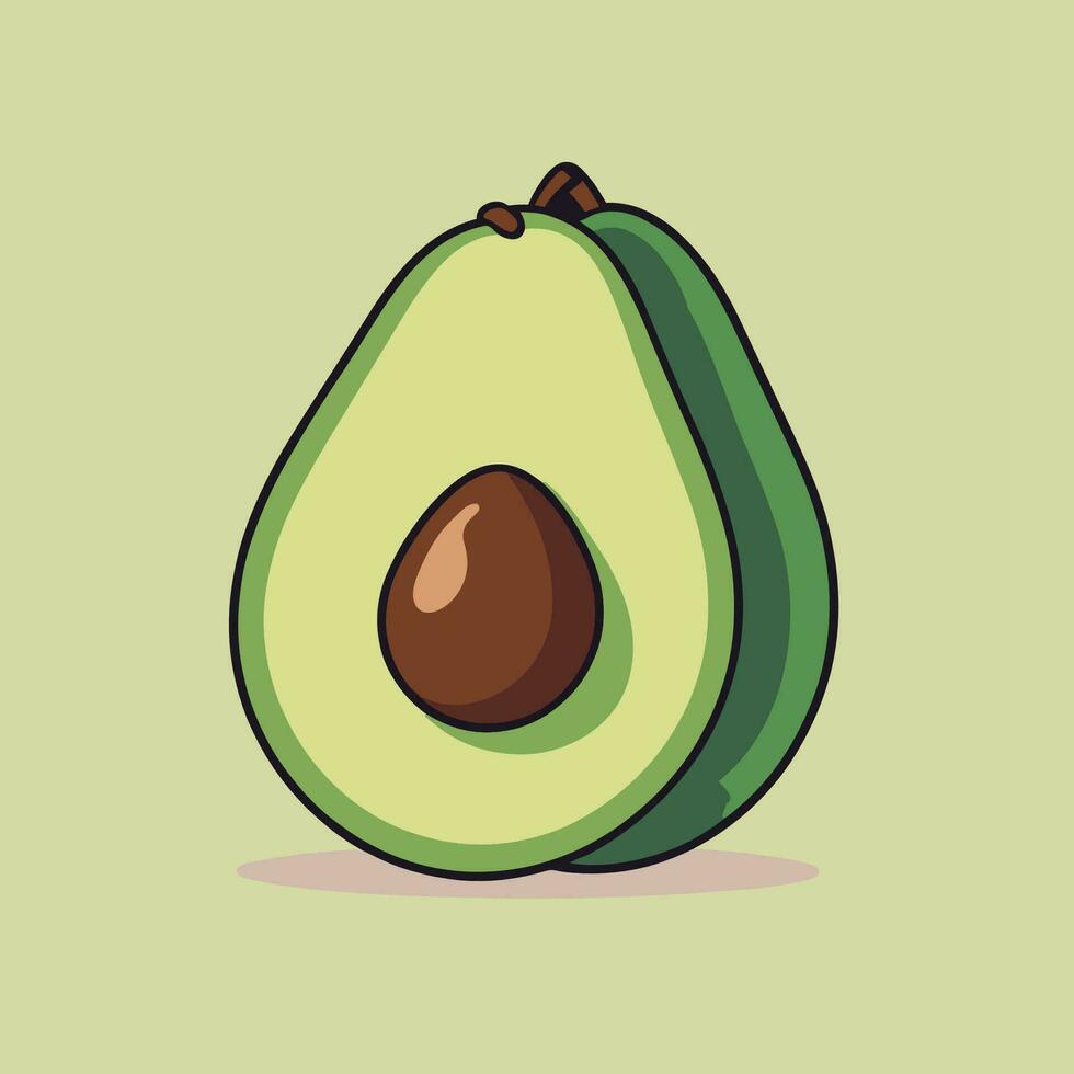 Cute avocado vector illustration