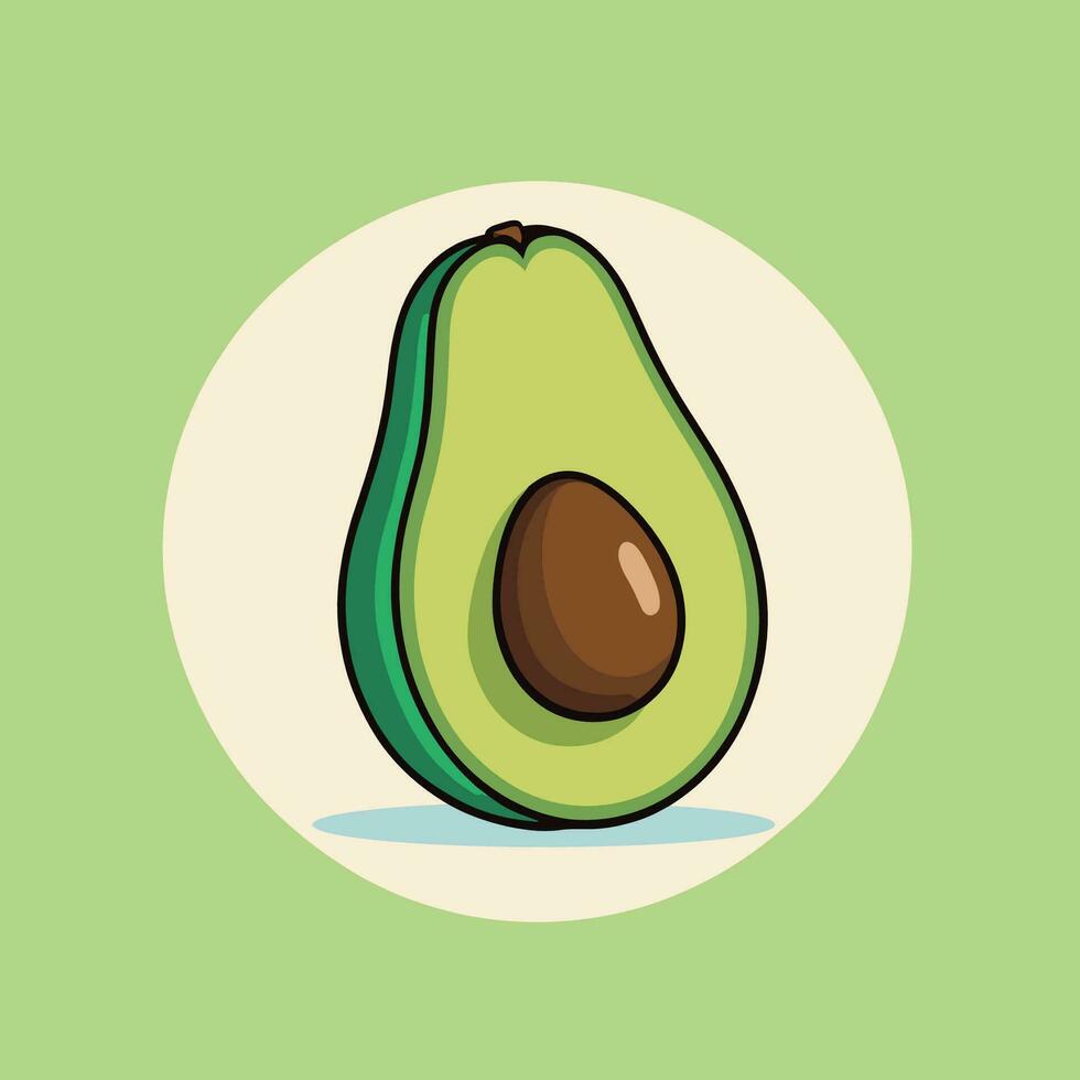 linda aguacate vector ilustración