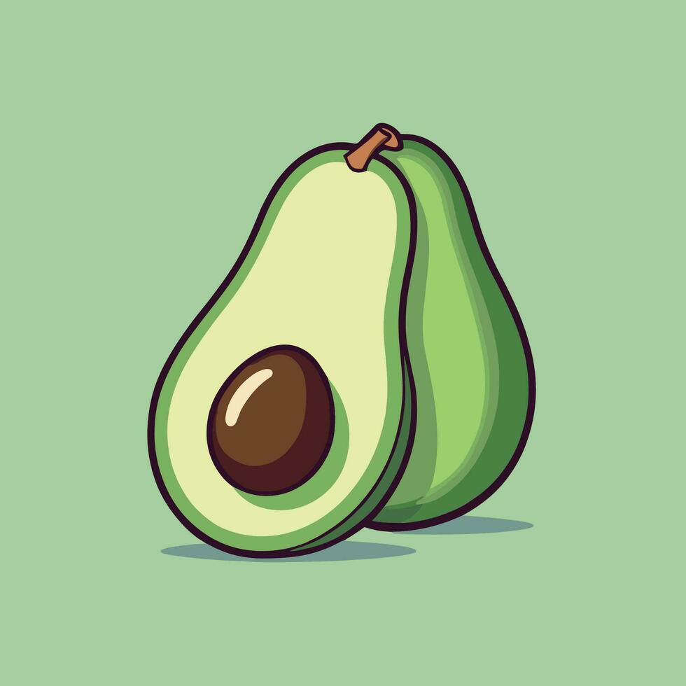 Cute avocado vector illustration