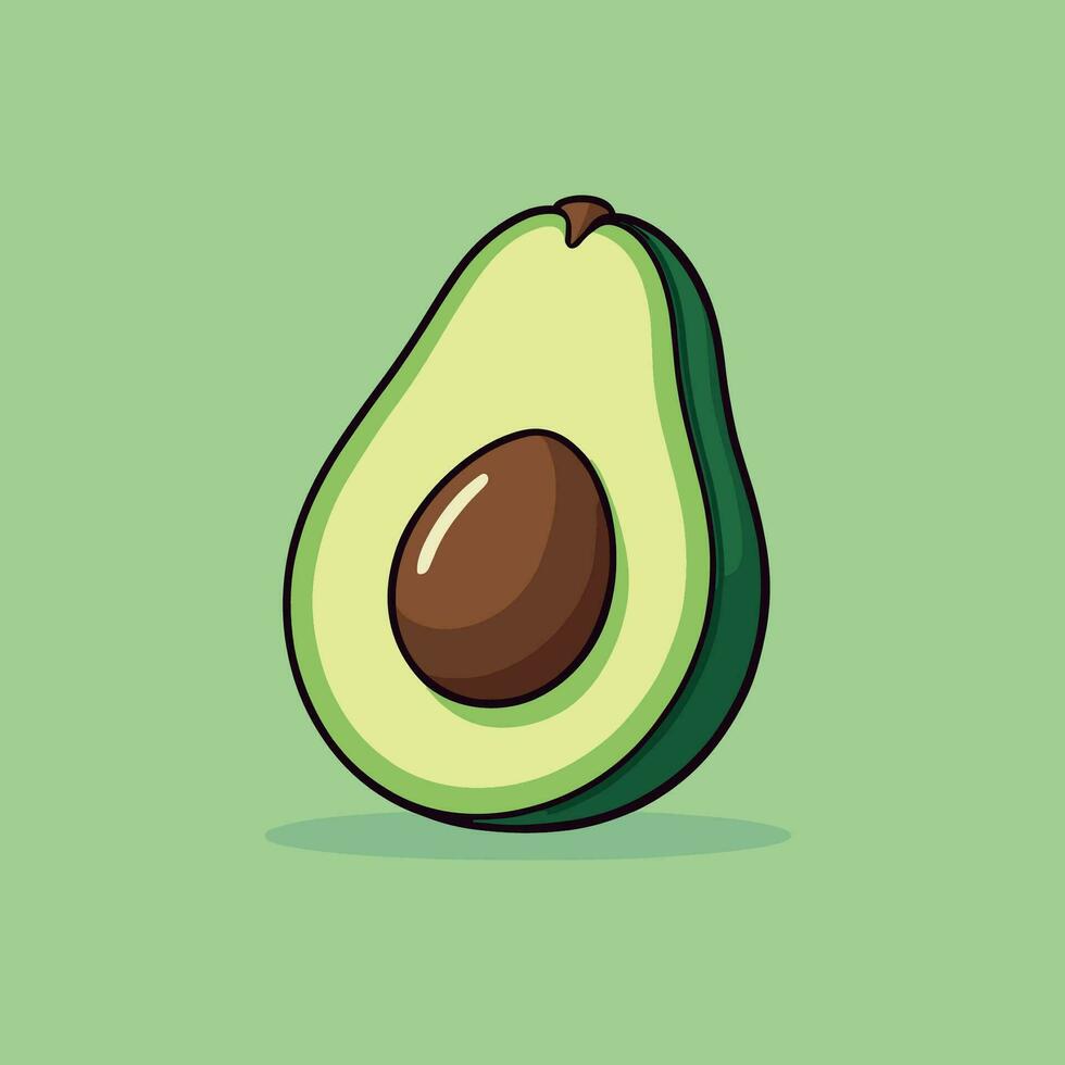 Cute avocado vector illustration