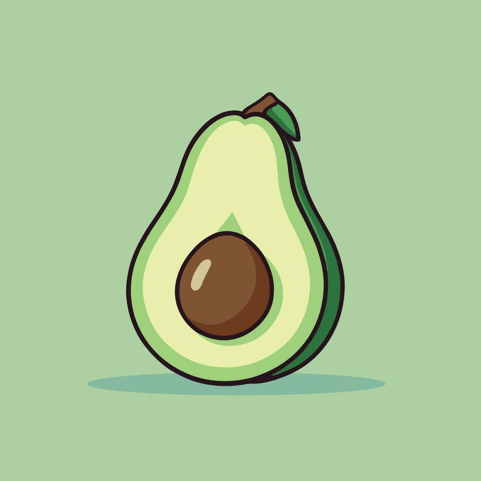 Cute avocado vector illustration