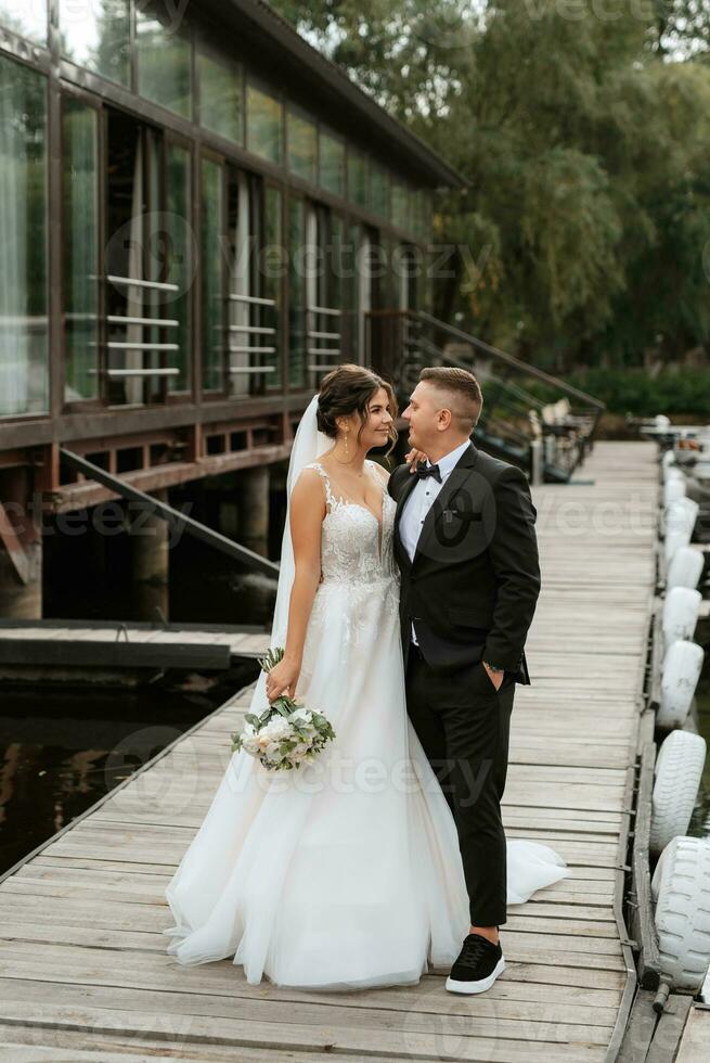 the first meeting of the bride and groom photo