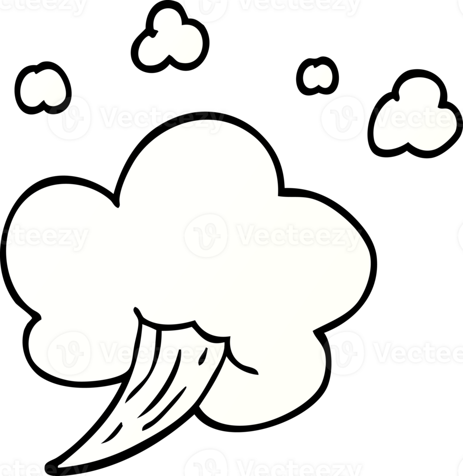 cartoon doodle gust of air png