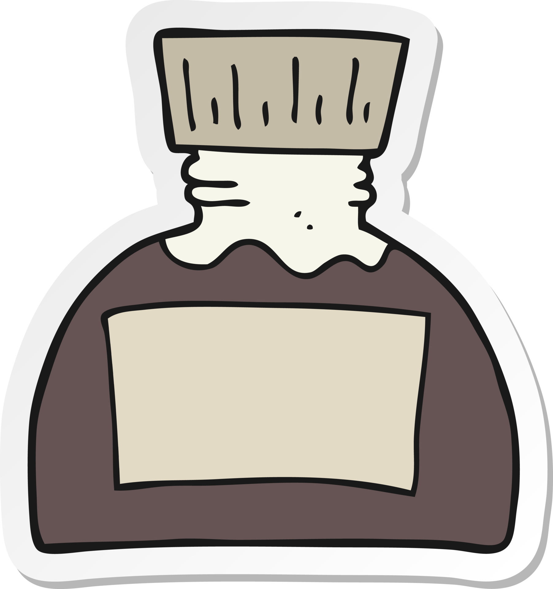 sticker of a cartoon ink pot 36459184 PNG