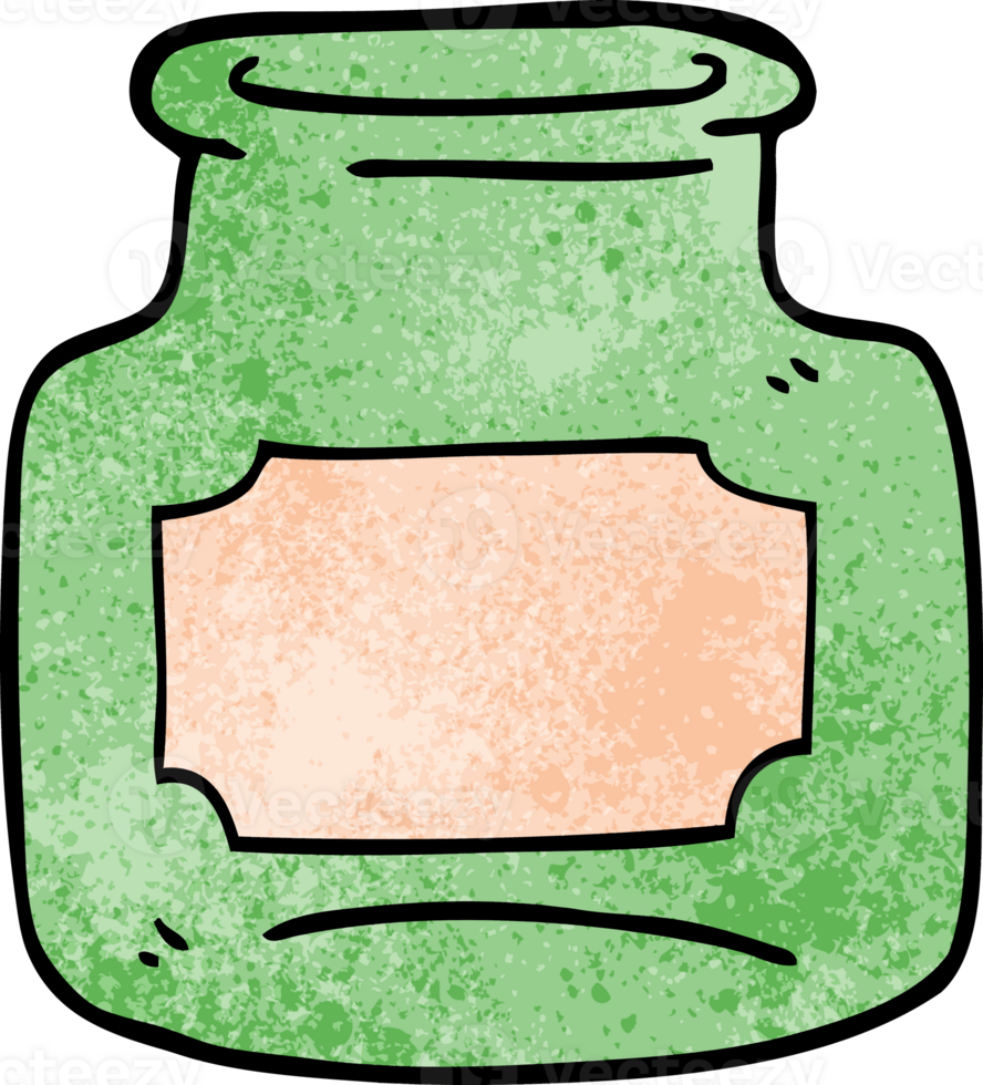 cartoon doodle empty jar png