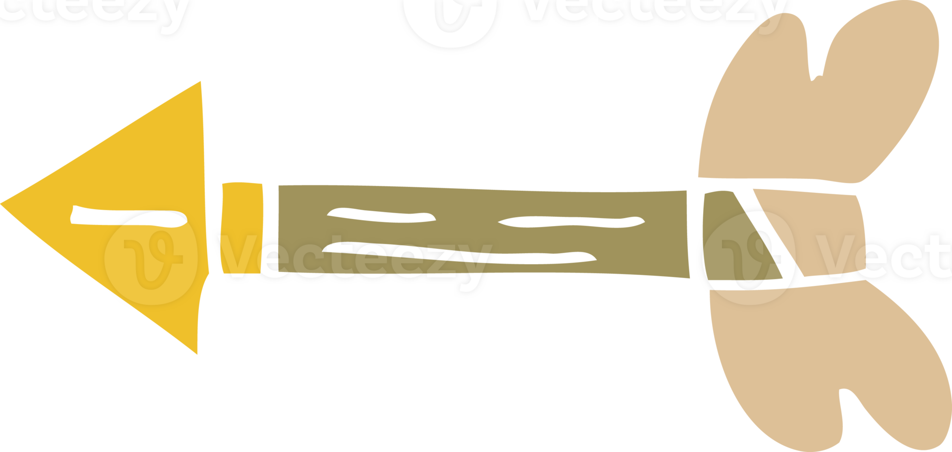 cartoon doodle arrow flying png