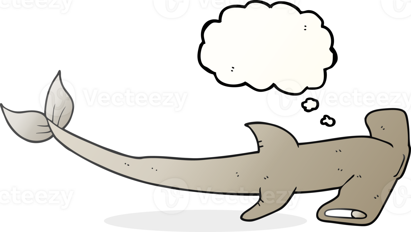 thought bubble cartoon hammerhead shark png