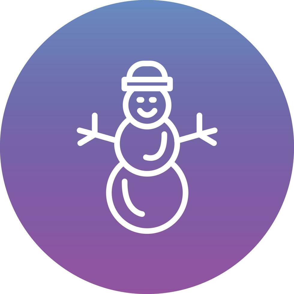 icono de vector de muñeco de nieve