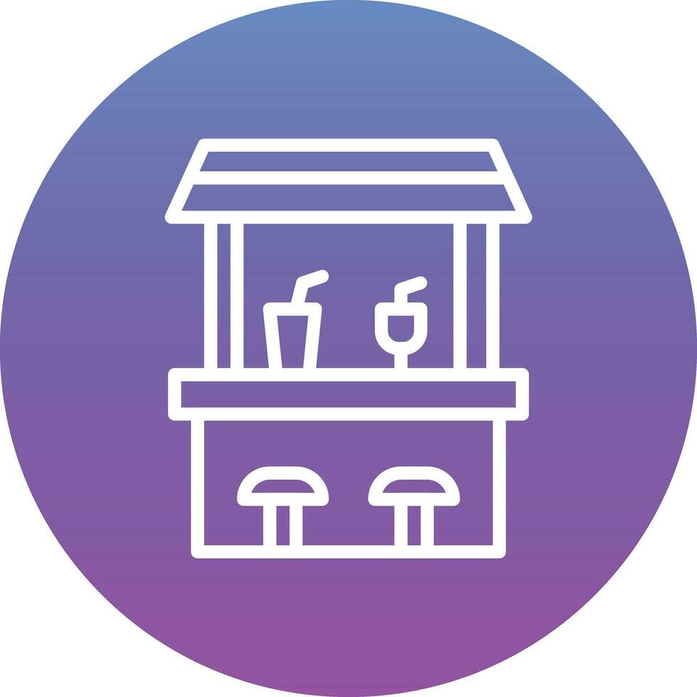 Beach Bar Vector Icon
