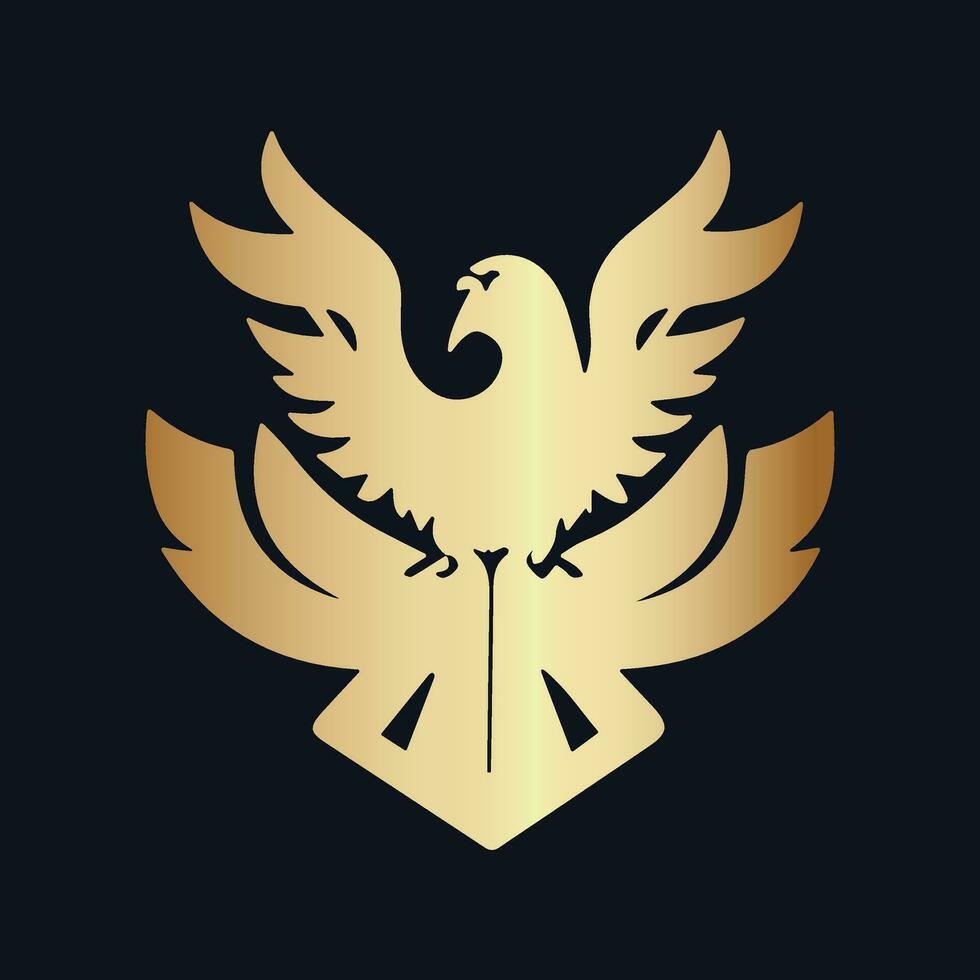 fénix pájaro logo diseño icono símbolo vector ilustración. águila logo modelo.