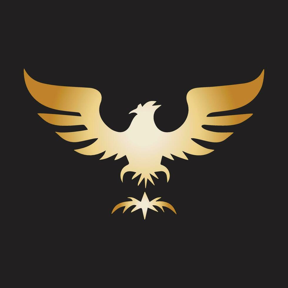 Phoenix bird logo design icon symbol vector illustration. eagle logo template.