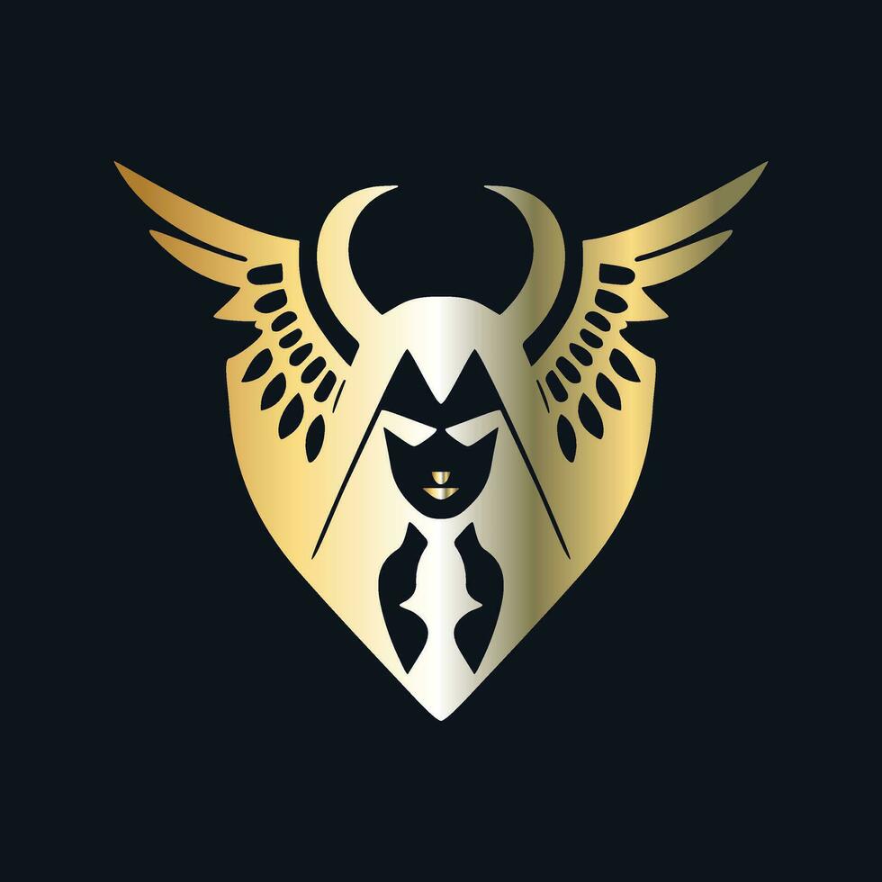 Angel wings logo design icon symbol vector illustration.