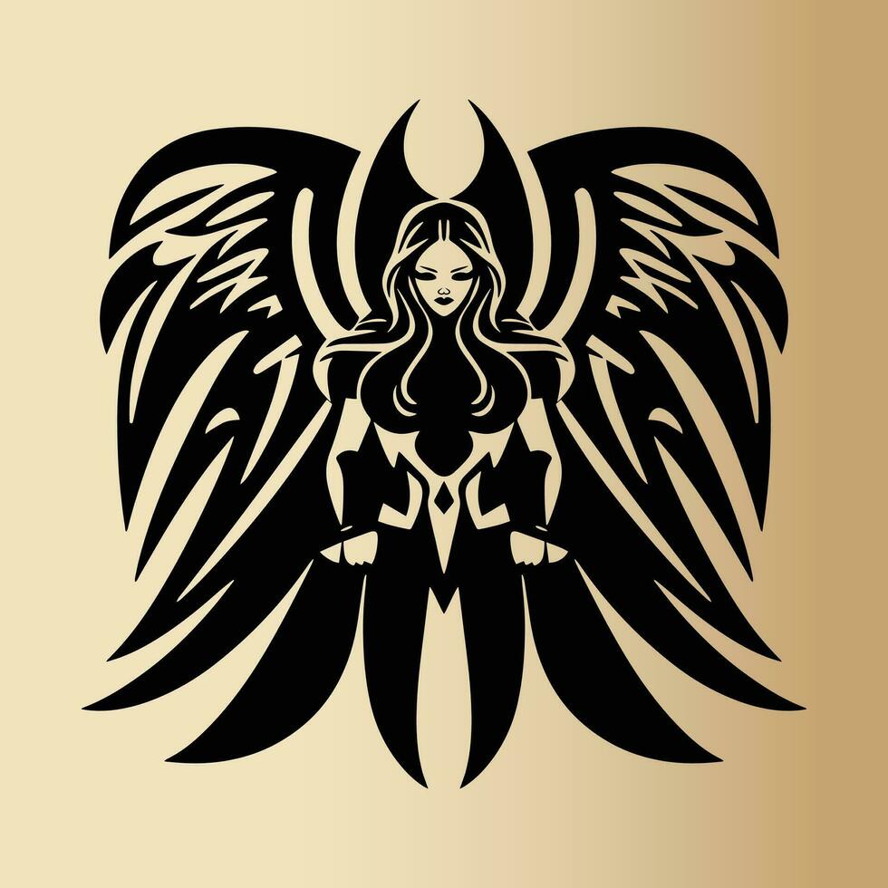 ángel alas logo diseño icono símbolo vector ilustración.