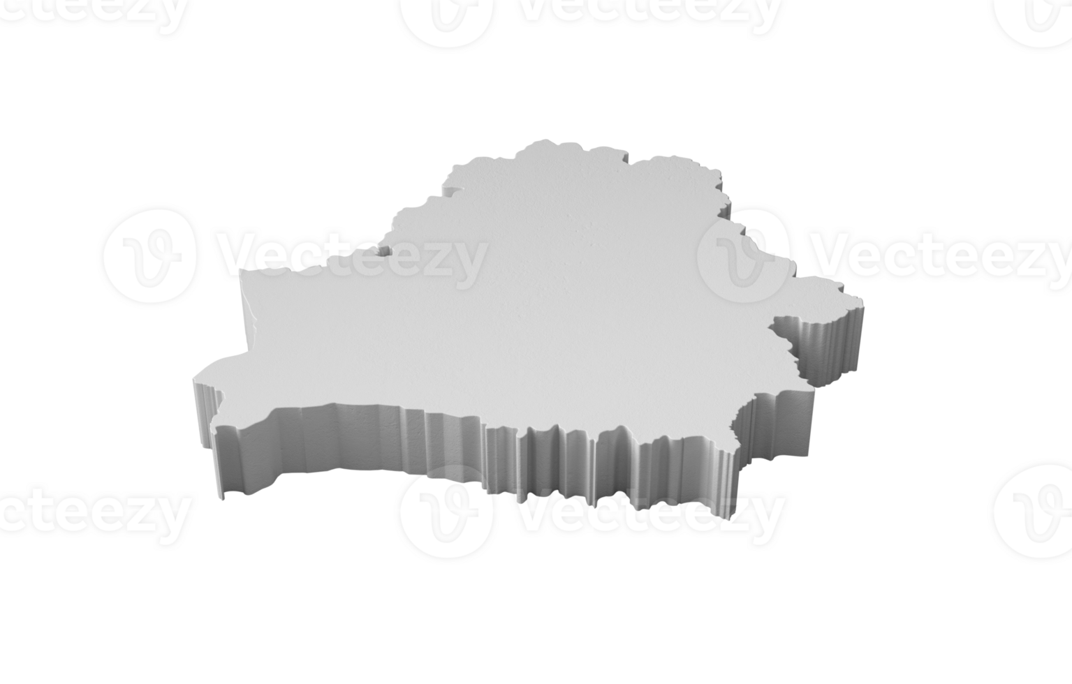 Belarus 3D map Geography Cartography and topology  3D illustration png