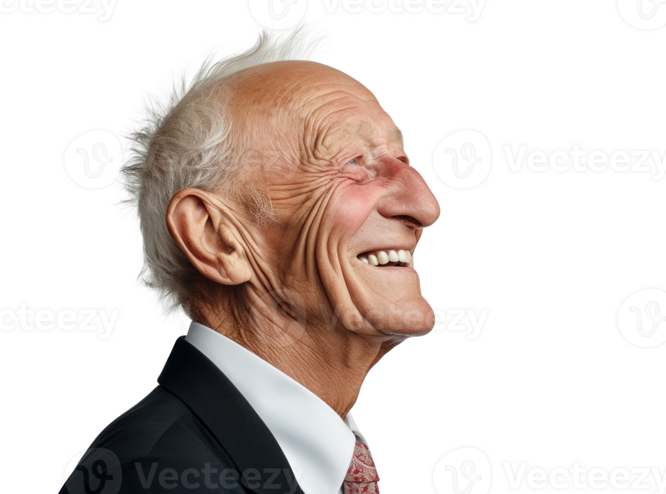 AI generated Joyful Senior Man in Business Attire png