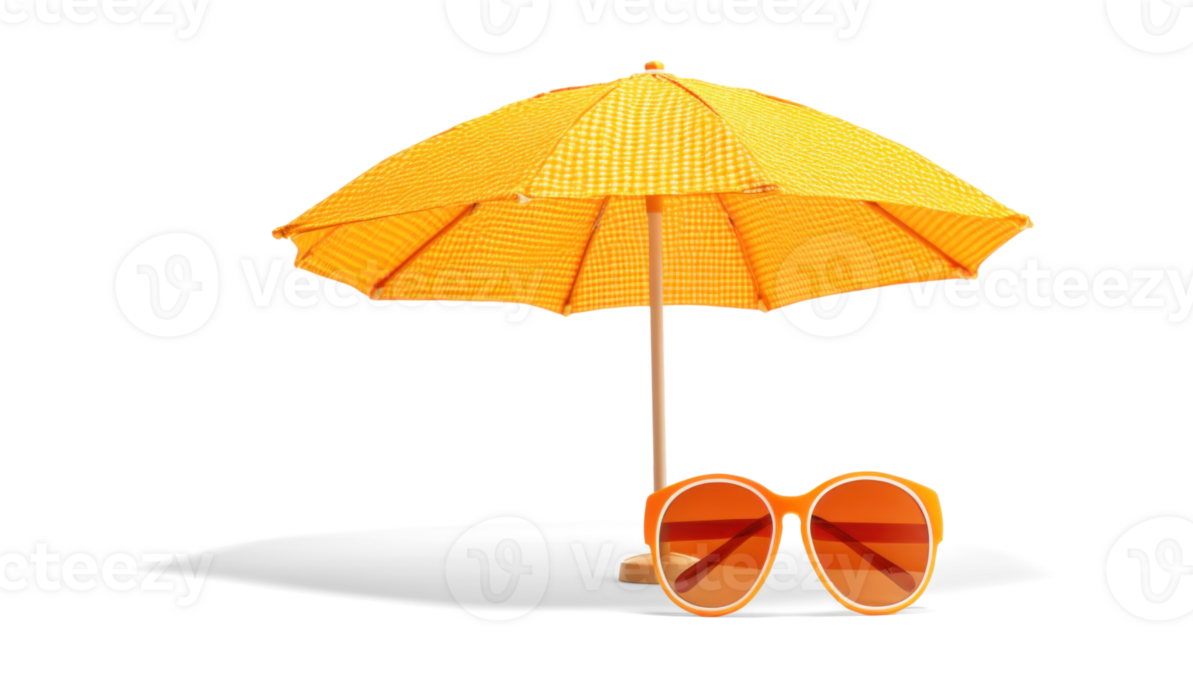 AI generated Summer Fun with Sunglasses and Umbrella png