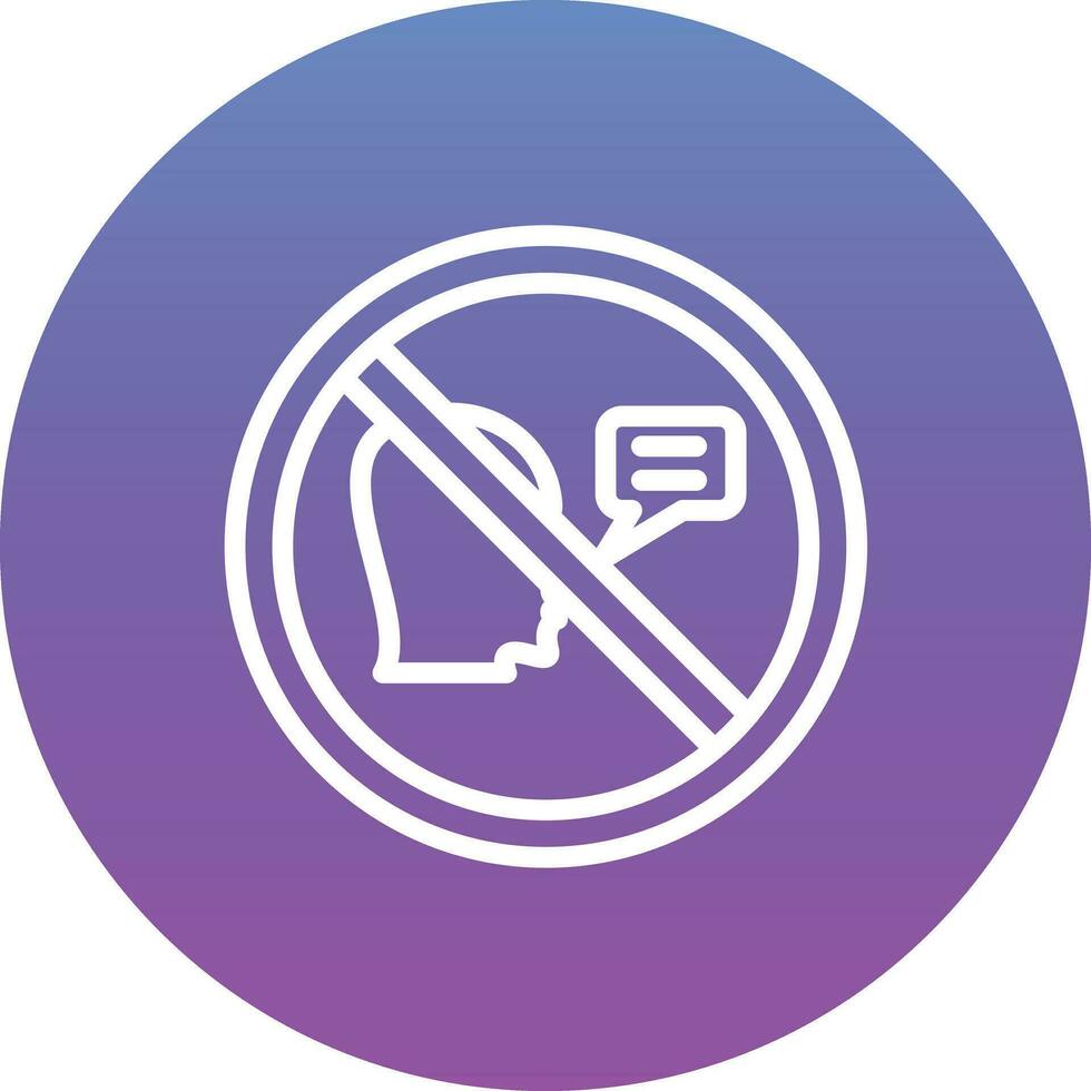 No Speak Vector Icon