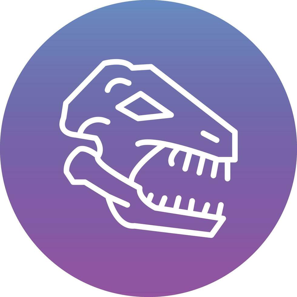 dinosaurio fósil vector icono