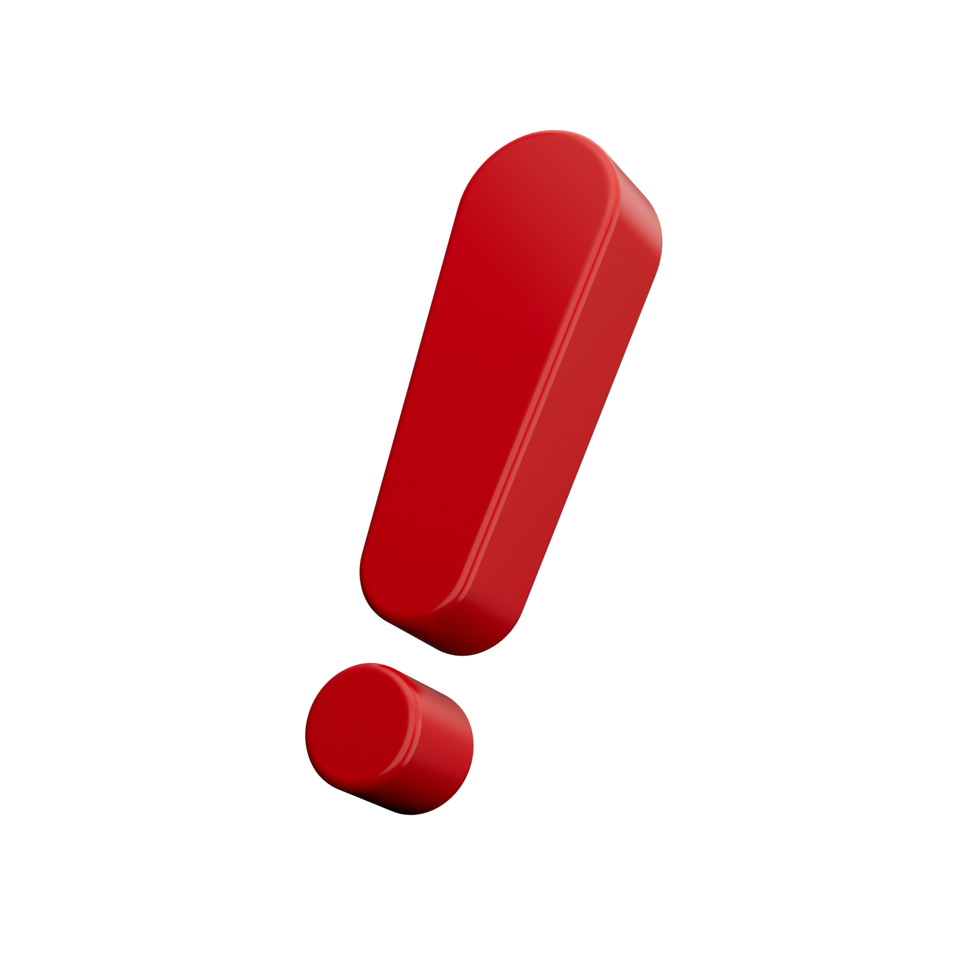 3d Red exclamation Sign 3d illustration 36460206 PNG