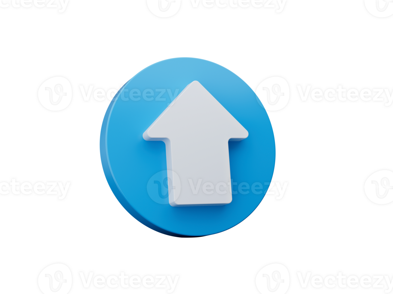Upload sign Interface button  3d illustration png