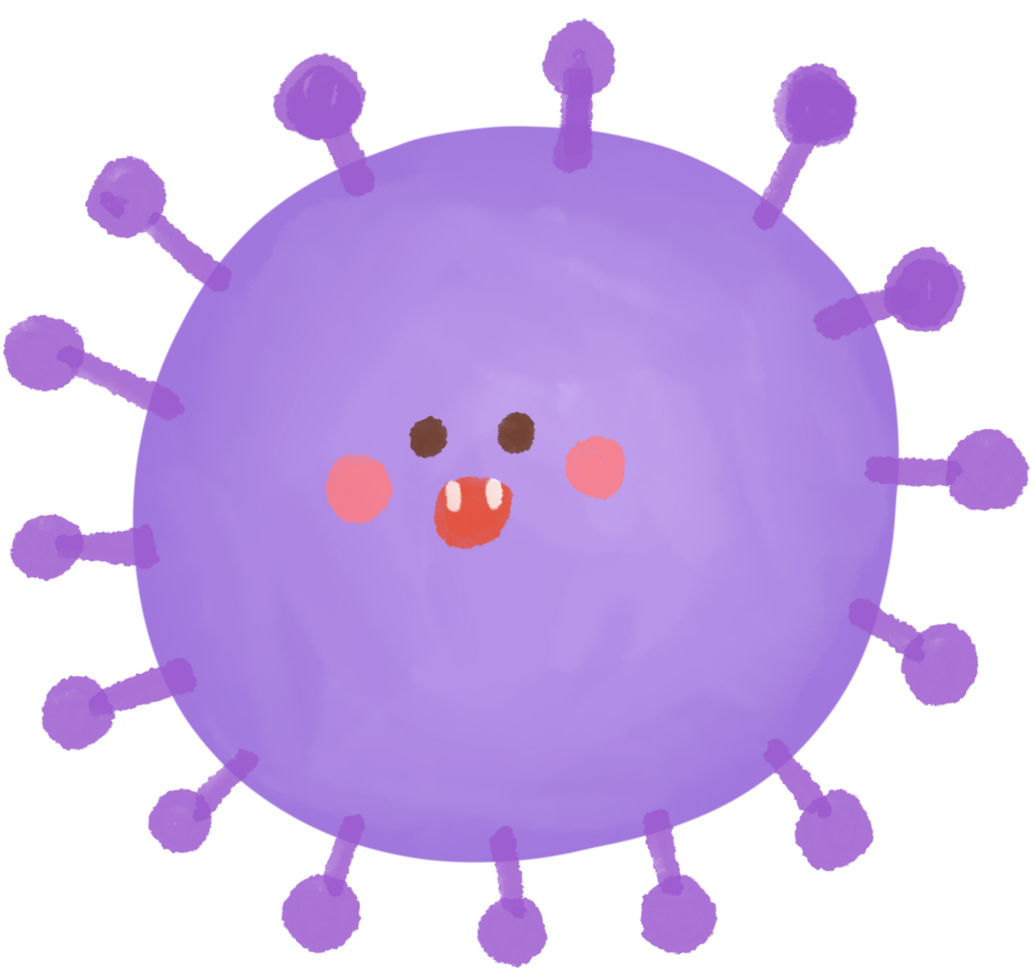 virus Characters. Alian Characters. Isolated icon on transparent background png