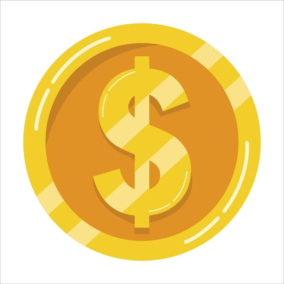 Illustration of US Dollar Coin vector